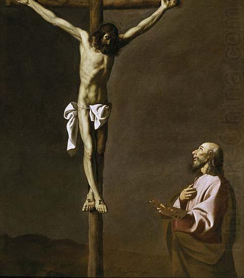 Saint Luke as a painter, before Christ on the Cross, Francisco de Zurbaran